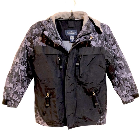 Cherokee Boys Winter Coat puffer jacket Minecraft type pattern Size XS - Picture 1 of 6